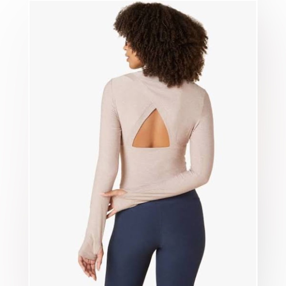 Beyond Yoga Taupe Long Sleeve Top